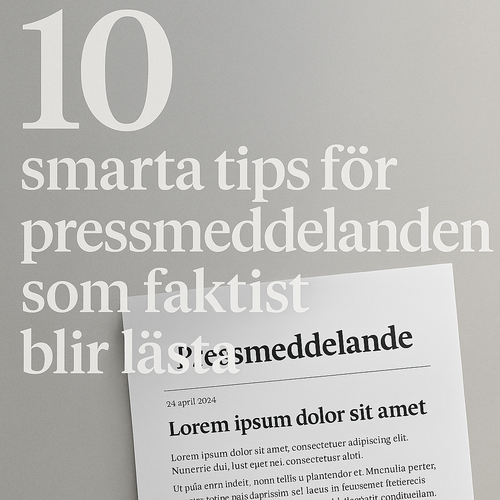 10 smarta tips för pressmeddelanden som faktiskt blir lästa