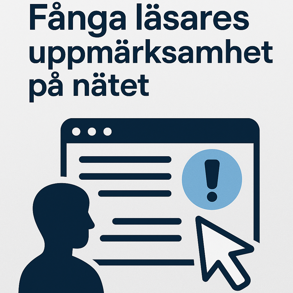 så fångar du läsarens uppmärksamhet på online